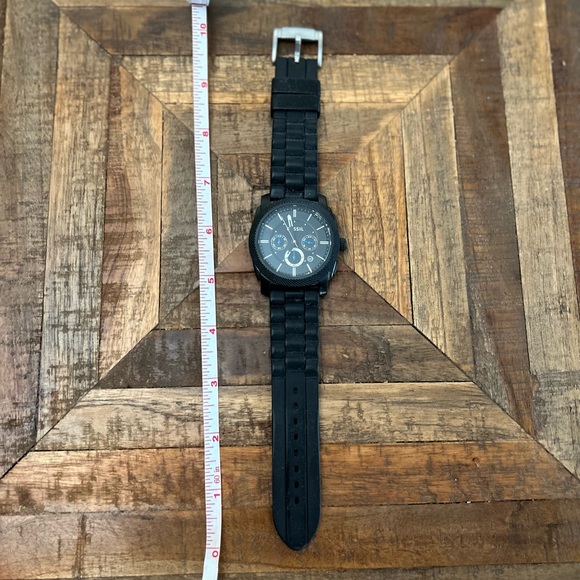 FOSSIL - men’s ‘Machine chronography black silicone watch’ - Picture 4 of 6